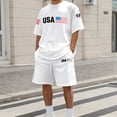 thumbnail image 2 of Letdown Mens Summer Outfits 2 Piece Short Set Casual Tracksuits Matching Crew Neck Shirt and Vacation Shorts Jogging Tracksuit Lounge Sets, 2 of 4