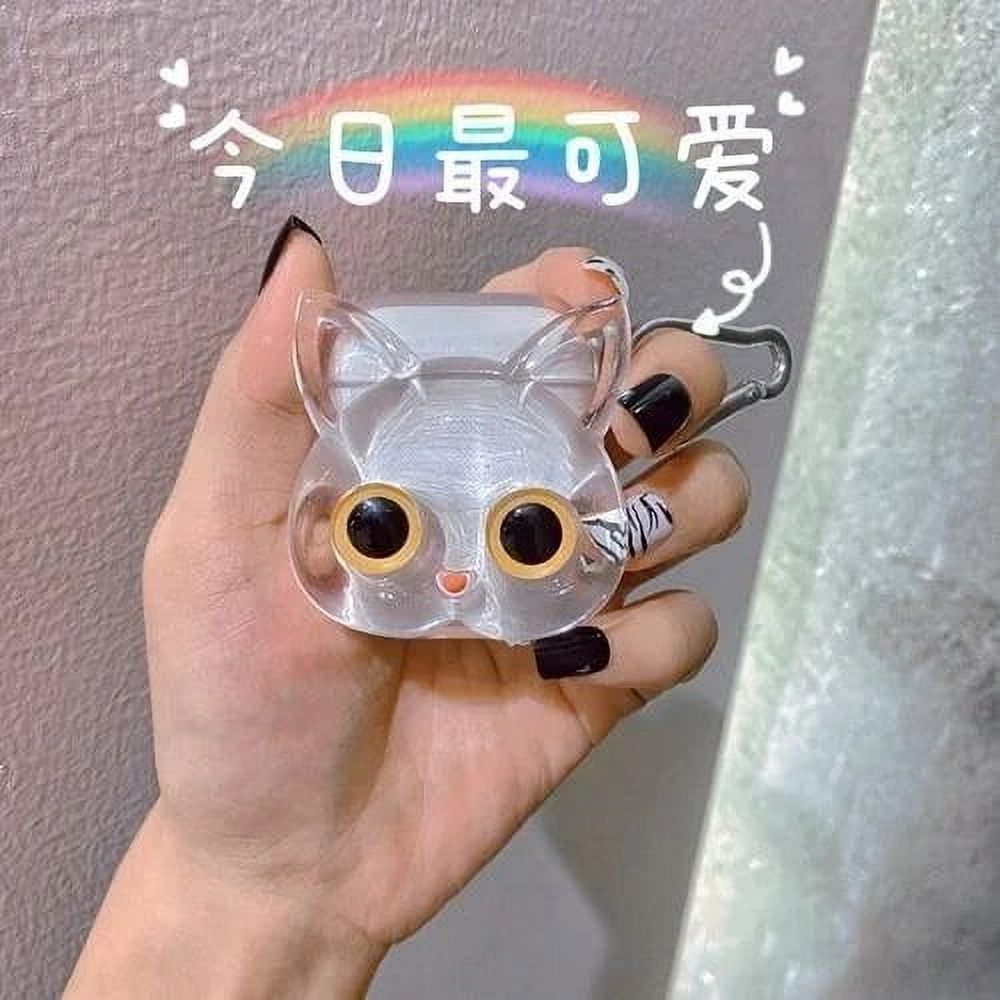 New Cartoon Crystal Transparent Hello Kitty Earphones Case Airpods 3 2 Pro Generation Wireless Bluetooth Headset Cover Silicone
