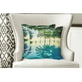 thumbnail image 4 of Ambesonne Landscape Throw Pillow Cover 2 Pack, Pool Nearly Beach, 18", Green Blue, 4 of 6