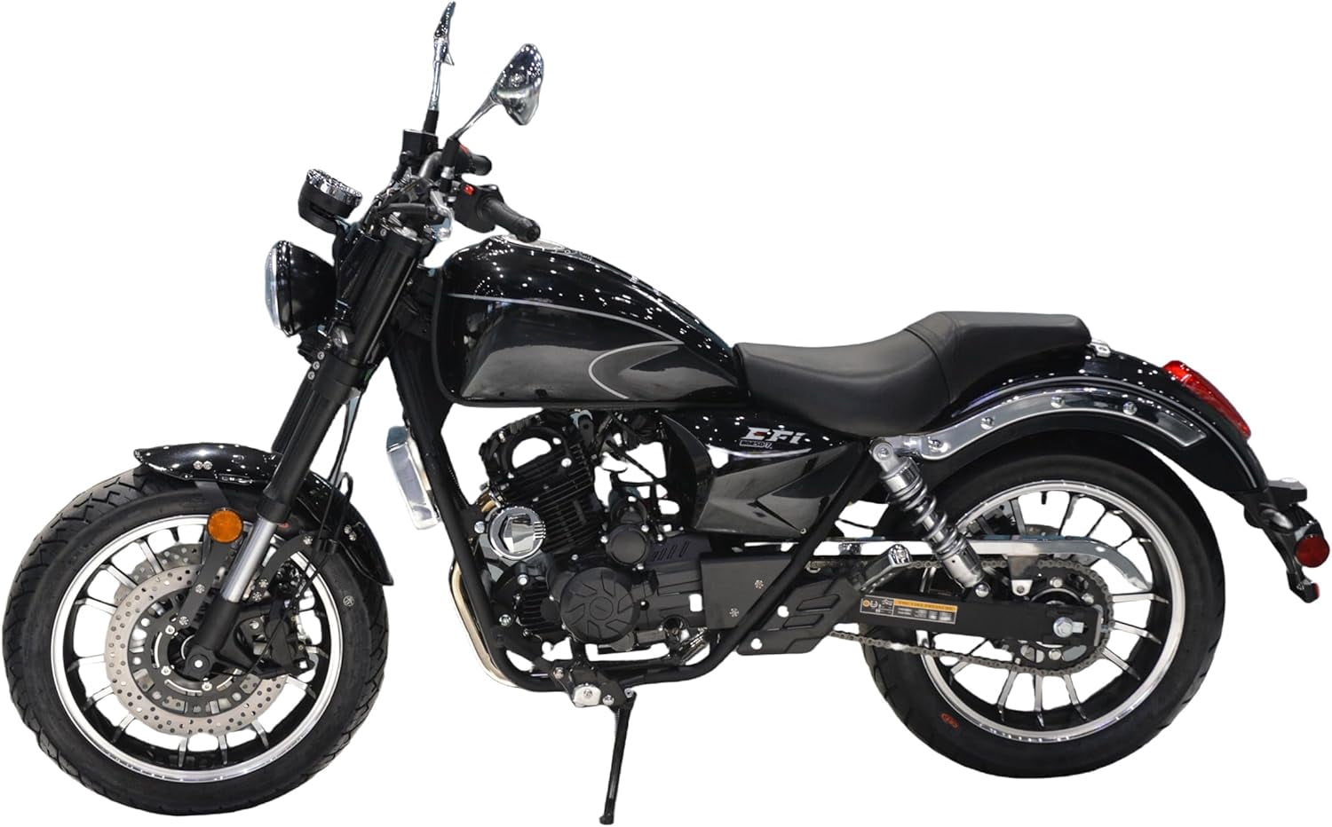 HHH 250cc Cruiser Motorcycle 6-Speed Manual Sport Transmission EFI Fuel Injection Motorcycle-Black