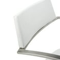 thumbnail image 5 of Whiteline Modern Living Zuri Barstool White adjustable height with armrests and square stainless steel base., 5 of 10