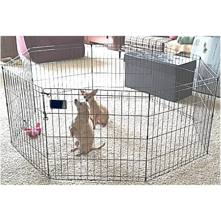 Bunny Rabbit Pen Exercise Indoor 41 Inch with Door House Pet Dog 8 Panel Gate Yard Enclosure X Pen Xpen Fence Playpen by OISTRIA Walmart