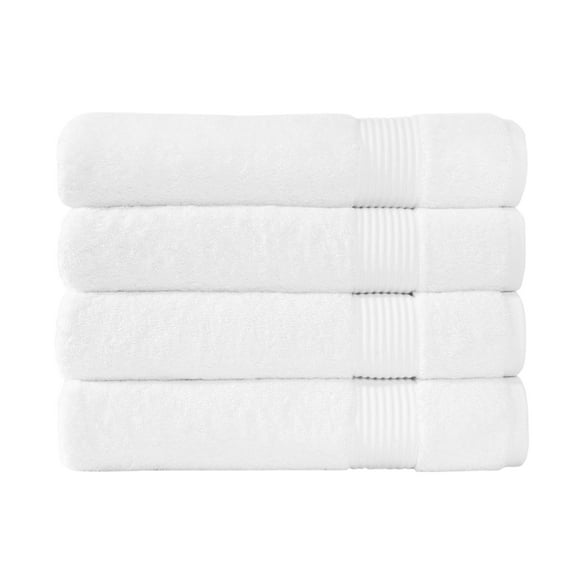 Classic Turkish Towels Ctt - Premium 4 Piece Bath Towel Set, Made With 100% Turkish Cotton, Quick Drying, Highly Absorbent & Comfy Towels For Spa & Hotel | 30""X54"" (White)