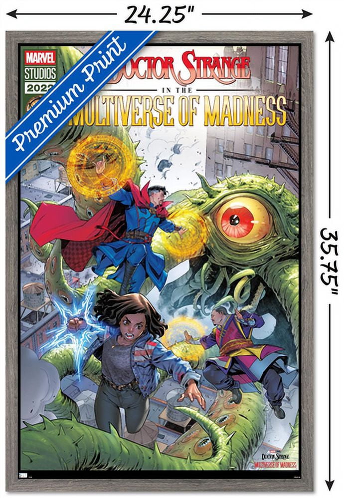 Marvel Doctor Strange in the Multiverse of Madness - Action Wall Poster, 22.375" x 34", Framed