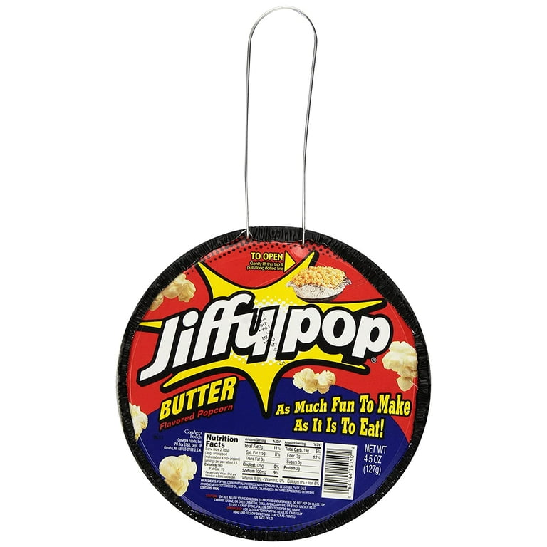JIFFY POP Butter Flavored Popcorn, Stovetop Popping Pan, 4.5 oz.