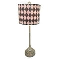 thumbnail image 2 of Royal Designs 28" Crystal and Brushed Nickel Buffet Lamp with Vertical Black Diamond on Grey Papyrus Design Hard Back Lamp Shade, 2 of 6