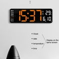 thumbnail image 5 of 13 Inch Large Led Digital Wall Clock Simple Hanging Dual Purpose Remote Display Pendulum Temperature Clock, 5 of 9