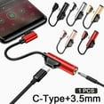 thumbnail image 4 of Adaptateur de Charge Répartiteur Audio pour Écouteurs Type-C vers Prise Auxiliaire 3,5 mm Rose Doré N4 C0W9, 4 of 9