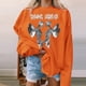 thumbnail image 2 of Sudadera para mujer Sudaderas de cuello redondo Festival Moda Otoño Impreso Blusa de manga larga suelta Casual Pullover Tops Sudadera Odeerbi ODB-5, 2 of 5