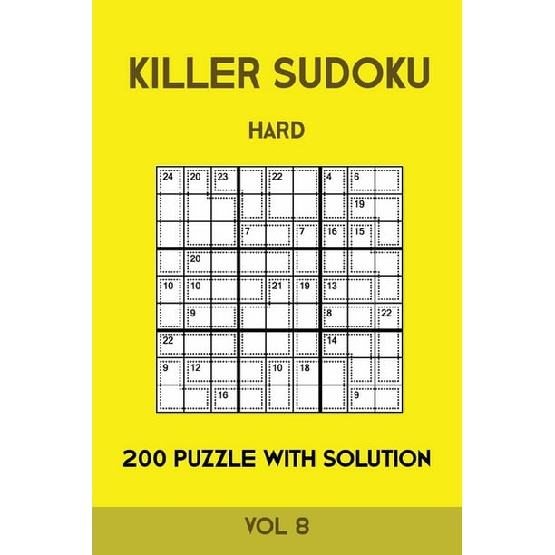 Killer Sudoku Hard 200 Puzzle With Solution Vol 8 Advanced Puzzle