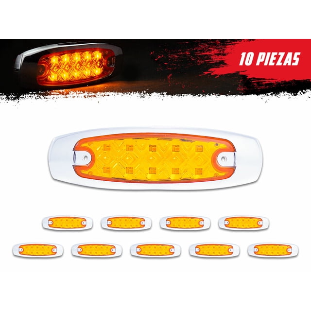 Set de 10 Plafones Laterales TUNELIGHT-RENOVATIO 10 LEDS Estrobo Ámbar