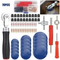 thumbnail image 1 of Ensemble d'Outils pour Rouleau de Patchs de Pneus 70 Pcs Patchs 32mmm/42mm/58mm Noyaux de Tiges de Pneus Capuchons Dissolvant Double Cœur de Tête, 1 of 9