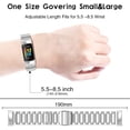 thumbnail image 2 of Bands Compatible with Fitbit Charge 6/Charge 5 Metal Stainless Steel WatchBand-Replacement Classic Durable Solid Link Accessory Buckle Metal Strap Wrist Band for Charge 6/Charge 5 Fitness Tracker, 2 of 6