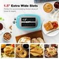 thumbnail image 3 of Galanz Retro 2-Slice Toaster, Wide 1.5" Slot, 6 Browning Levels, Blue, 3 of 4
