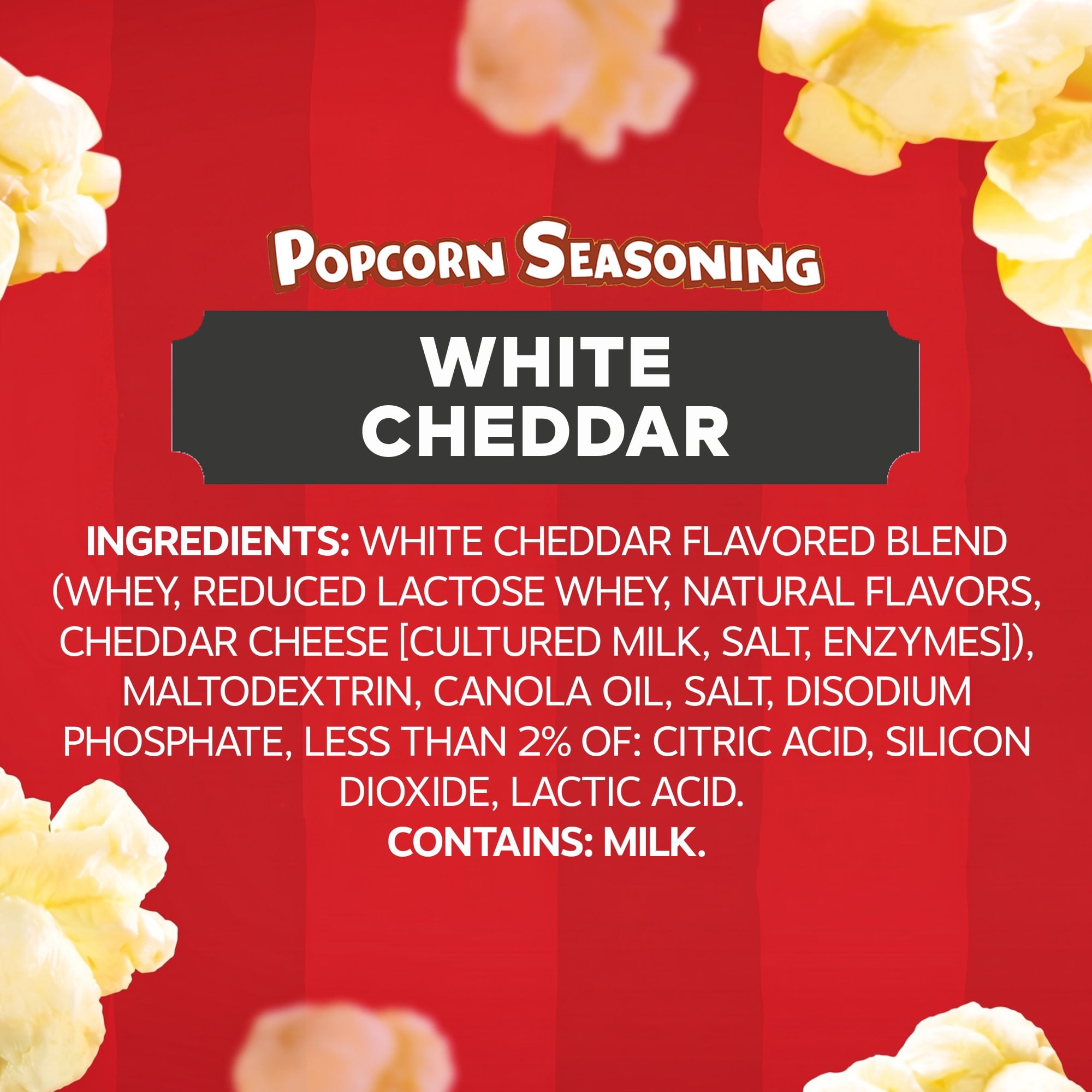 (4 pack) Orville Redenbacher's White Cheddar Flavored Popcorn Seasoning, 2.6 oz.