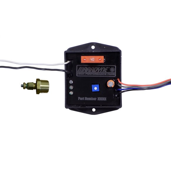 Maradyne High Performance Fans MFA136 PWM Fan Speed Controller Half Speed Start Incl. Temperature Sensor/Adapter