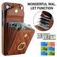 thumbnail image 6 of For Samsung Galaxy S23+ 5G Case Premium PU Leather Accordion Folding Wallet &Card Holder With RFID Shielding Material With Adjustable Ring Holder And Detachable Crossbody＆Wrist Strap,brown, 6 of 7