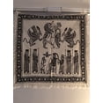 thumbnail image 2 of SPIRIT OF ART | Color: Black and White, Size: 30" x 30", New Tablecloth, 100 % Cotton, Hand-Printed, Hand-Made, Wall Hanging, Impressive, Men’s, Women’s, Souvenir, Gifts, Decorations, Nice, 2 of 5