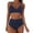 Navy, variant on MSJUHEG Bathing Suit for Women,2 Piece Bathing Suits for Women,Two Piece Swimsuit,Peplum Swimsuits for Women,Tummy Control Swimsuits for Women,Sporty Two Piece Swimsuits,2 Piece Bikini Set Black L