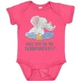 thumbnail image 3 of Inktastic Will You Be My Godparents? Cute Elephants Moon and Stars Boys or Girls Baby Bodysuit, 3 of 5