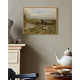 thumbnail image 4 of Drsoum Vintage Village Pathway with Sheep Wall Art 11x14in Natural Framed Prints Classic Retro Farmhouse Rustic Decorations for Living Room Bedroom, 4 of 6