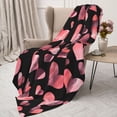 thumbnail image 3 of Rateoe Hearts Pattern Flannel Throw Blanket, Ultra-soft Blanket for Bed, Couch, Car, Hypoallergenic Anti-pilling blanket-50"x40"(Vertical), 3 of 6