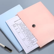 Vobzolite 4 Pack File Folders Letter Size Buckle Design Classified File Folders Documents A4 File Folders - 8 Pockets Plastic File Dividers for Home Office