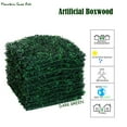 thumbnail image 5 of Indoor/Outdoor Artificial Hedge Artificial Plant Great Boxwood Ivy Substitute Sound Diffuser Privacy Fence Hedge Topiary Gardenia Greenery Panels 20x20"Dark Green 24pc, 5 of 16