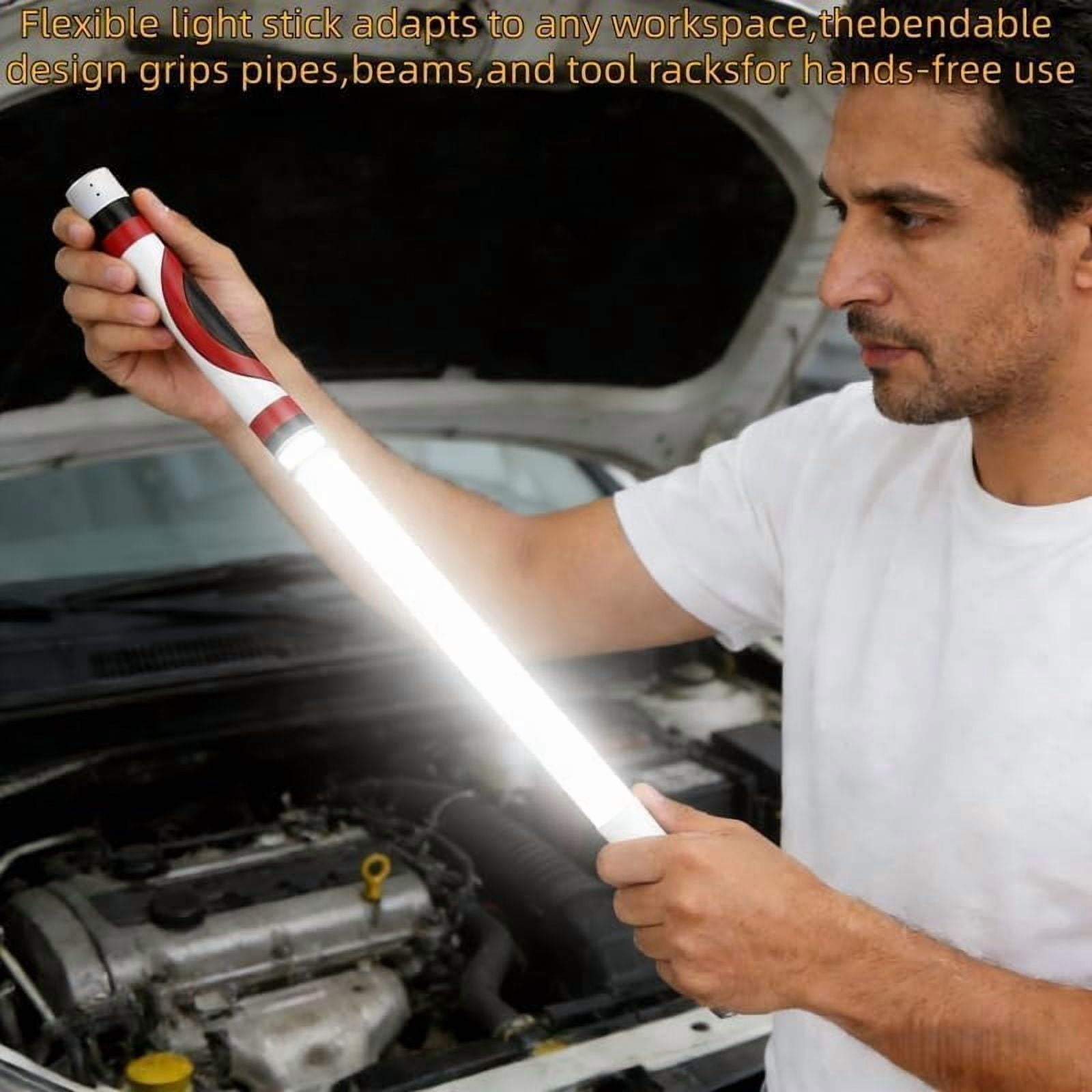 2026 Upgraded Flexible LED Flashlight Stick-High Lumen Brightness, 30" Bendable Rechargeable Work Light for Garage, Inspections & Hard-to-Reach Areas (1Pcs)