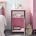 thumbnail image 5 of VECELO Set of 2 Nightstand with Cabinet, Bedside End Table for Living Room, Bedroom, Office,  Pink, 5 of 7