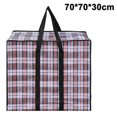 thumbnail image 1 of 150g extra grande 70*70*30pp bolsa tejida a cuadros - cuadros negros MFZFUKR 2035385-2, 1 of 9