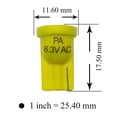 thumbnail image 4 of HYUGA LED 10PCS #555 T10 1SMD LED 6.3V DC Wedge Pinball Machine Bulb (Yellow, 10 Bulbs), 4 of 5