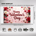 thumbnail image 5 of LUUFILx Valentine's Day Backdrop Decoration Indoor Outdoor Romantic Floral Display Event Celebration Background Heart Romantic Scene Party Decor, 5 of 8