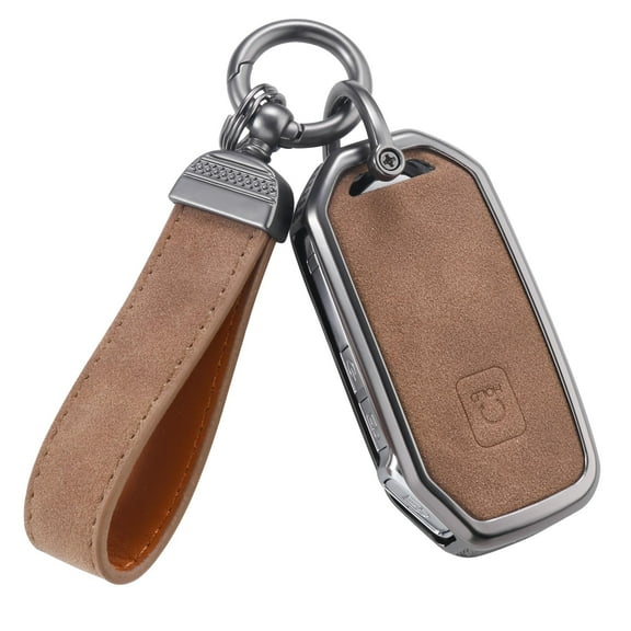 Compatible with Kia Key Fob Cover with Keychain Leather Key Case Protector Fit for Cerato Ceed Forte NIRO Sorento Seltos Sportage Soul Telluride
