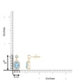 thumbnail image 2 of ANGARA Natural Cushion 1 ct Aquamarine Dangle Earrings with Diamond Halo in 14K Yellow Gold for Women (Size-6x4mm) | March Birthstone, Anniversary Jewelry Gift for Women | Natural Aquamarine Earrings, 2 of 7