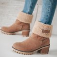 thumbnail image 3 of Botas de tacón grueso para mujer Botas de nieve antideslizantes a media pantorrilla Botas cortas con plataforma cómoda Ndcxsfigh Tenis De Mujer Tenis De Hombre, 3 of 5
