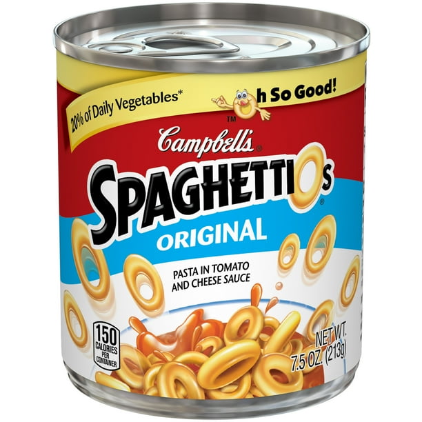 Campbell's SpaghettiOs Canned Pasta, Original, 7.5 oz. Can - Walmart.com - Walmart.com