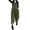 Army Green, variant on Women Sleeveless Corduroy Baggy Long Bib Pants Wide Leg Jumpsuits