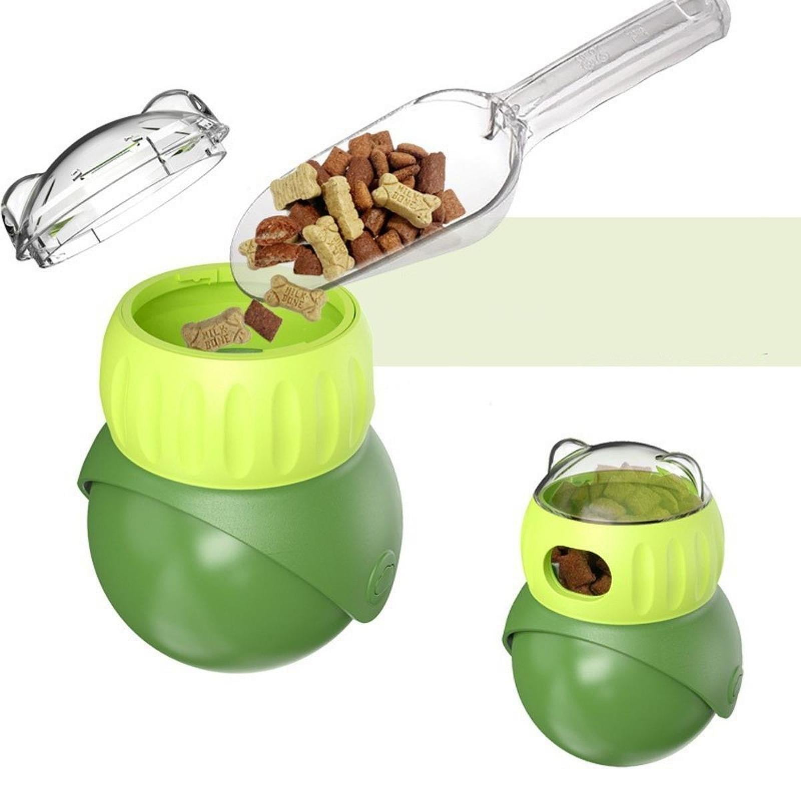 TOOYFUL Dog Treat Dispenser Toy Enrichment Exercise for Cats Leaking Ball Refillable Green