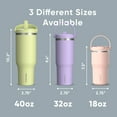 thumbnail image 5 of Hydrapeak Nomad 24 oz Tumbler with Handle and Straw Lid, Leakproof, Double Insulated, 24oz Cup Stainless Steel (Powder Blue), 5 of 9