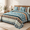 Blue-King, variant on Quilts Queen Size Fall Olive Green Bedspreads Bedding Set