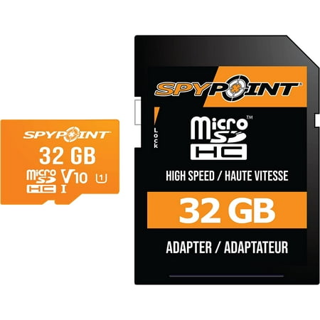 32GB Micro SD Memory Card Trail for Cameras | Adapter Media Storage for Trail and Game Cameras Designed | Used in Hunting and Trail Cams (Class 10 Speed)
