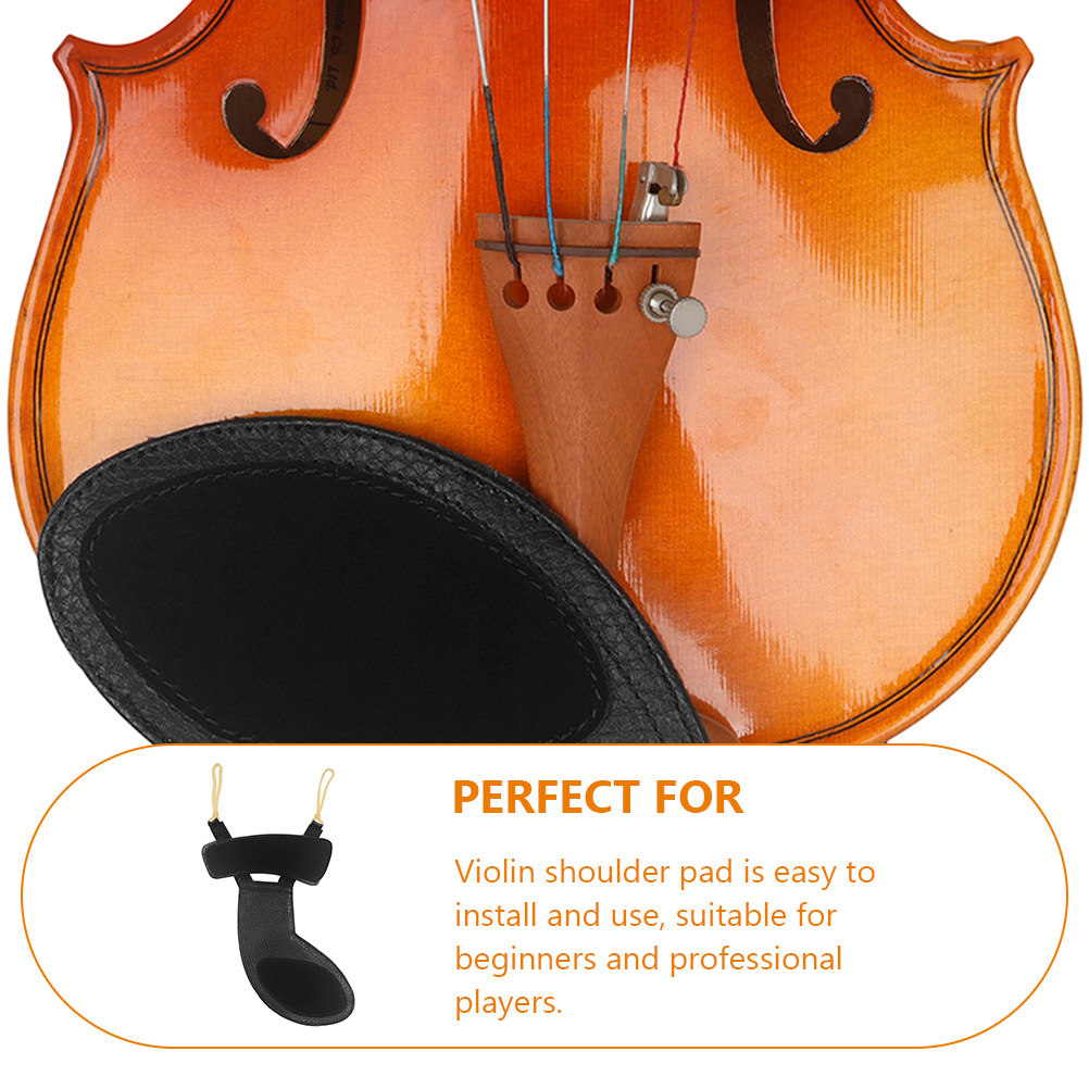 BESTYASH Black Violin Shoulder Rest Pad for Comfortable Fit, Ideal for Professional and Beginner Violin Players