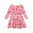 thumbnail image 4 of Abcomgle Long Sleeve Dress Girls 7-8 Love Heart Valentines T Shirt Dresses for Girls Cute A-Line Long Sleeve Dress Outfits Holiday Crewneck Twirly Dress Clothes for Girls,, 4 of 4