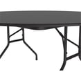 thumbnail image 2 of Correll 60"W x 60"D Melamine Top Folding Table in Black Granite, 2 of 7
