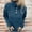 Blue, variant on Women's Autumn/Winter Turtleneck Sweater: Ribbed Cuffs & Hem, Button Details, Oversized Cozy Fit
