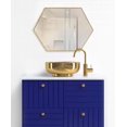 thumbnail image 2 of Kate and Laurel Rhodes Modern Hexagon Wall Mirror, 31" x 22", Gold, Chic Geometric Wall Mirror, 2 of 2