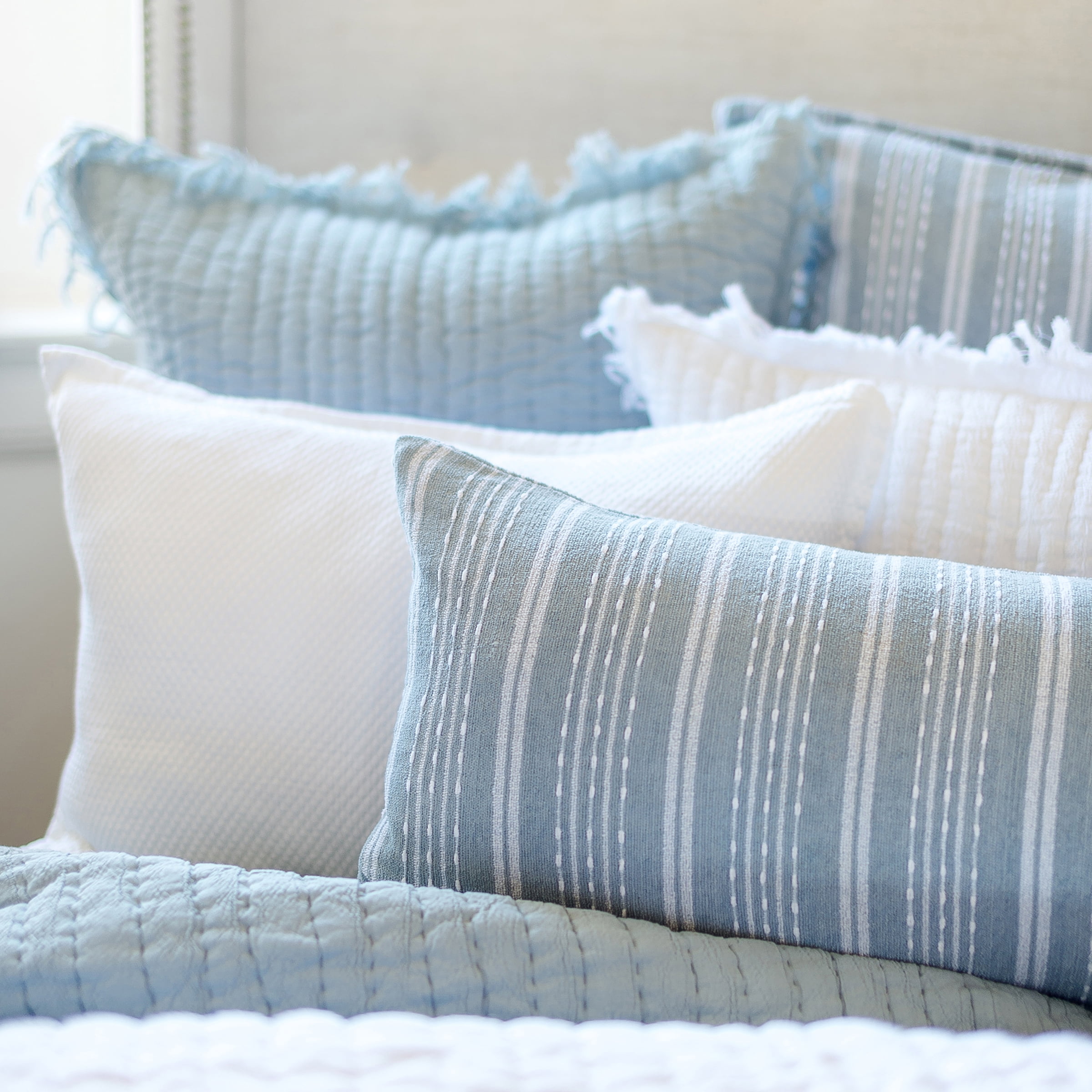Anika Fog King Cotton Bedspread Quilt All Seasons Reversible