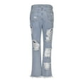 thumbnail image 6 of Sngxgn Womens Flare Jeans High Waisted Wide Leg Jean for Women Stretch Denim Pants(Blue,S), 6 of 9