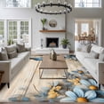 thumbnail image 3 of Spring Idyllic Wood Grain Area Rugs 5x7 ft Daisy Blue Butterfly Washable Rug Non Slip Indoor Carpet Absorbent Floor Mat for Living Room Bedroom Dining Room, 3 of 9